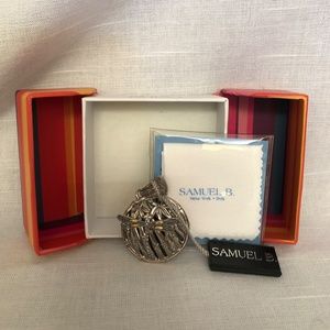 Samuel B. 925 Silver & 18k Gold Dragonfly Pendant NWT!